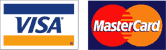 MasterCard and Visa credit card logos